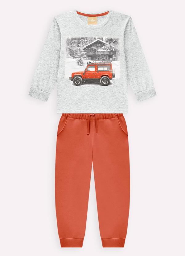 Milon - Conjunto Infantil Menino Carro Cinza