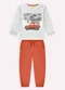 Milon - Conjunto Infantil Menino Carro Off White - variação: Cinza