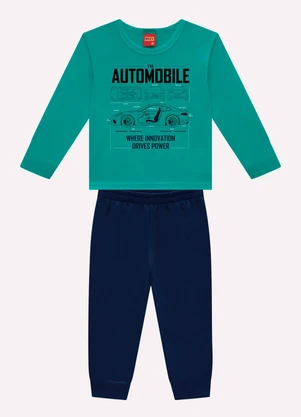 Kyly - Conjunto Infantil Menino Carro Verde - KYLY