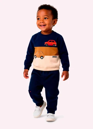 Kyly - Conjunto Infantil Menino Carros Azul - KYLY