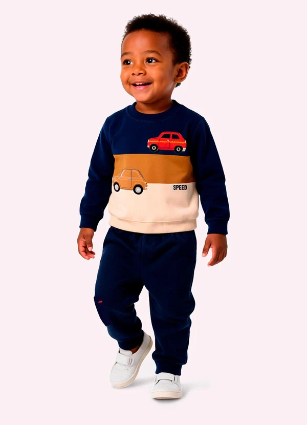 Kyly - Conjunto Infantil Menino Carros Azul