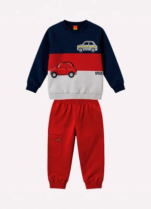 Kyly - Conjunto Infantil Menino Carros Cinza - KYLY