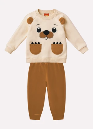 Kyly - Conjunto Infantil Menino Castor Bege - KYLY