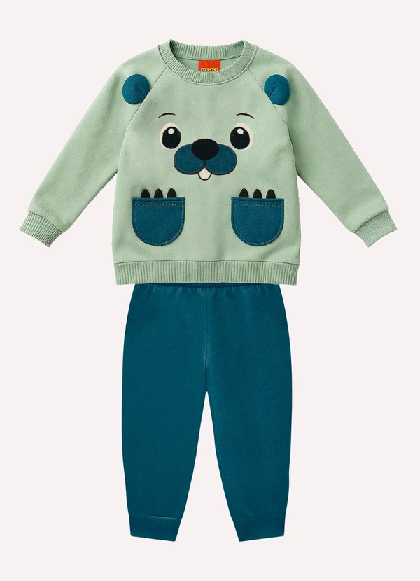 Kyly - Conjunto Infantil Menino Castor Verde