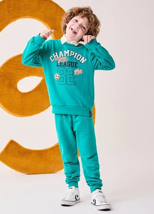 Bimbi - Conjunto Infantil Menino Champion Verde Verde - BIMBI