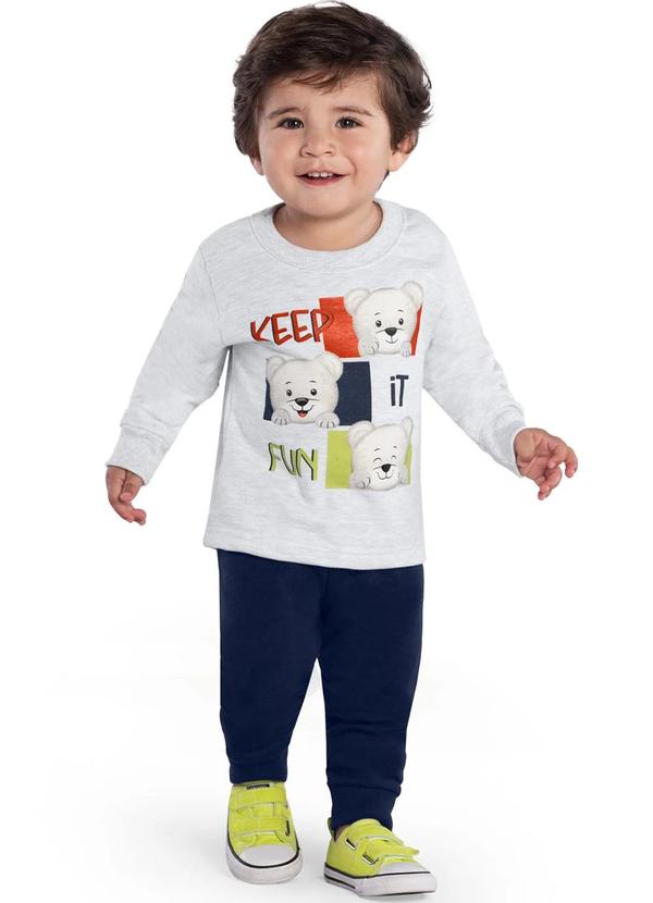 Kyly - Conjunto Infantil Menino Cinza
