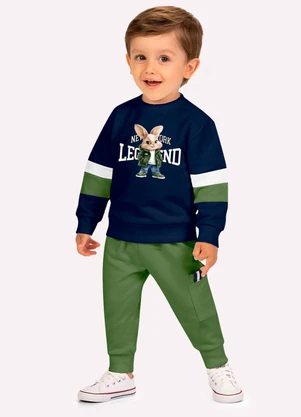 Kyly - Conjunto Infantil Menino Coelho Azul - KYLY