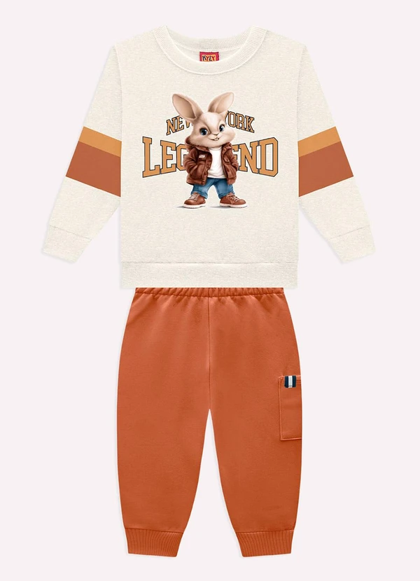 Kyly - Conjunto Infantil Menino Coelho Cinza