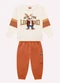 Kyly - Conjunto Infantil Menino Coelho Azul - variação: Cinza