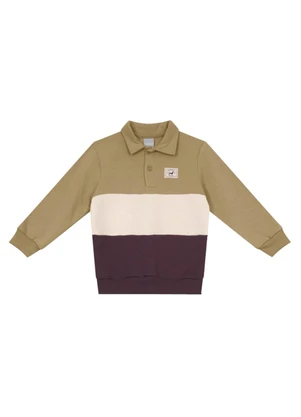 Mundi - Conjunto Infantil Menino Colorblock Marrom - MUNDI