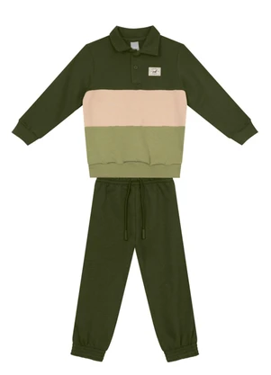 Brandili Mundi - Conjunto Infantil Menino Colorblock Verde - BRANDILI MUNDI