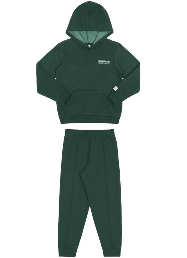 Alakazoo - Conjunto Infantil Menino com Blusão e Calça Jogger Verde