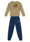 Brandili - Conjunto Infantil Menino em Moletom Preto - variação: Marrom