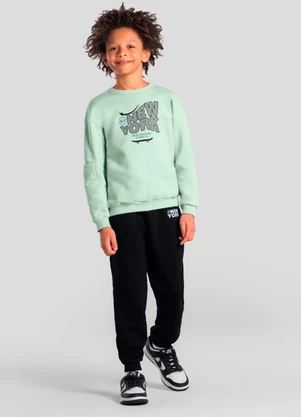 Brandili - Conjunto Infantil Menino com Bordado Verde - BRANDILI