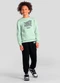 Brandili - Conjunto Infantil Menino em Moletom Preto - variação: Verde