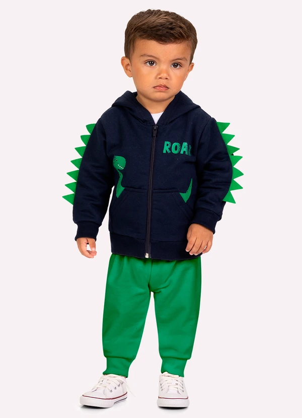Kyly - Conjunto Infantil Menino com Capuz Azul