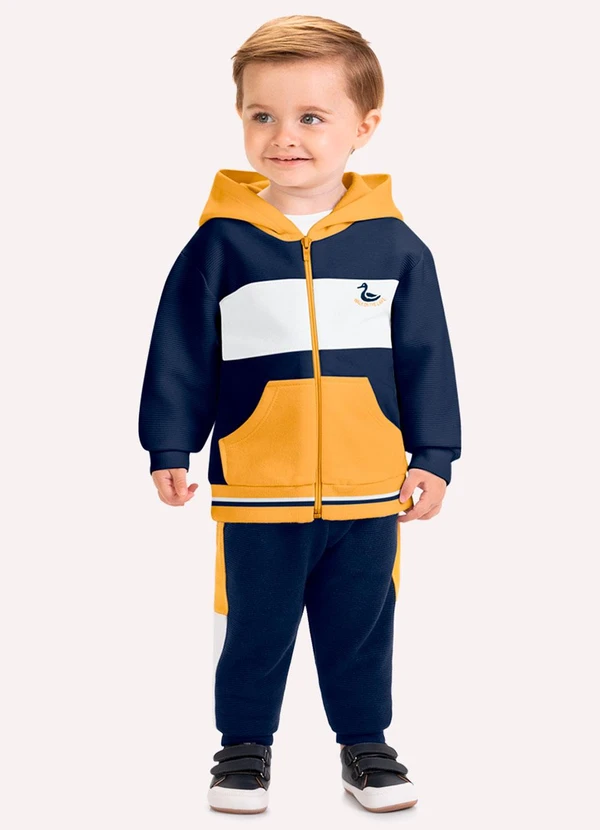 Milon - Conjunto Infantil Menino com Capuz Azul