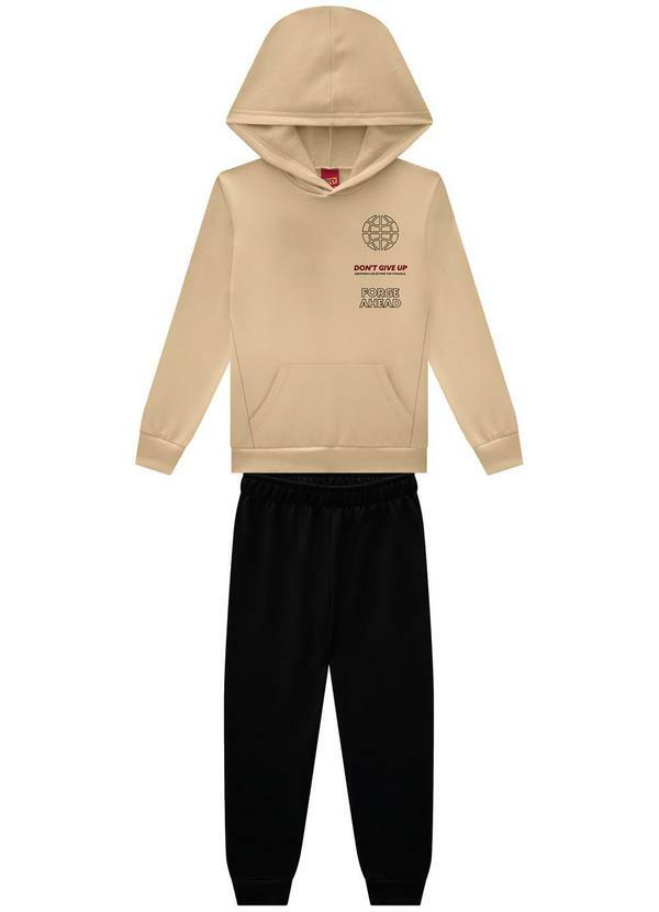 Kyly - Conjunto Infantil Menino com Capuz Bege 2