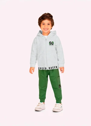 Kyly - Conjunto Infantil Menino com Capuz Cinza - KYLY