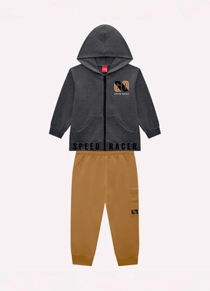 Kyly - Conjunto Infantil Menino com Capuz Cinza - KYLY