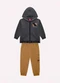 Kyly - Conjunto Infantil Menino com Capuz Cinza - variação: Cinza