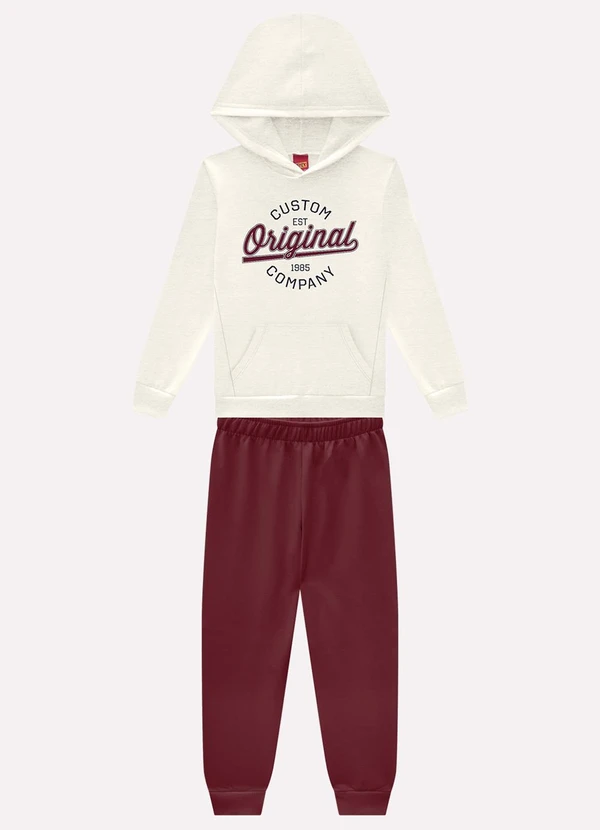 Kyly - Conjunto Infantil Menino com Capuz Off White