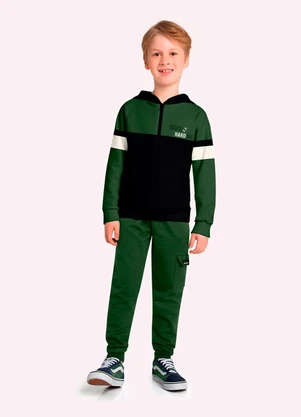 Kyly - Conjunto Infantil Menino com Capuz Preto - KYLY