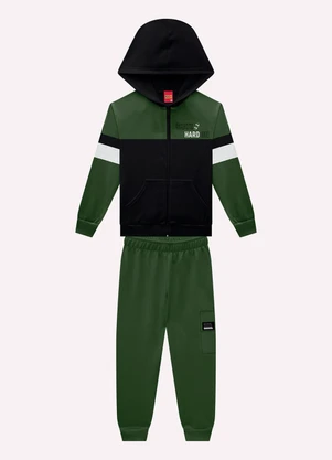Kyly - Conjunto Infantil Menino com Capuz Preto - KYLY