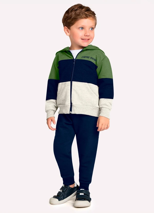 Milon - Conjunto Infantil Menino com Capuz Verde