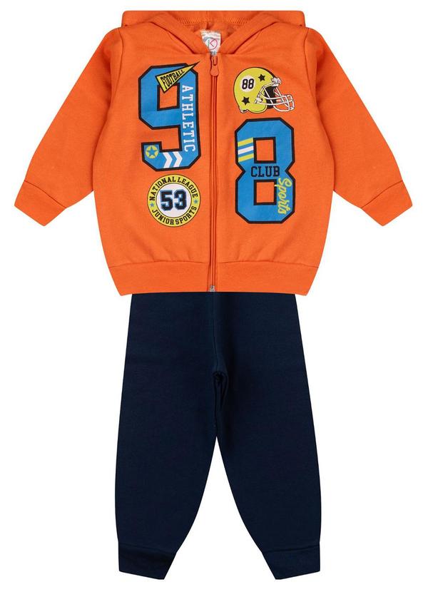 Select - Conjunto Infantil Menino com Jaqueta Laranja