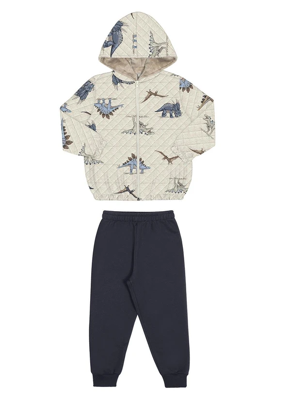 Alakazoo - Conjunto Infantil Menino com Jaqueta Politel Off White