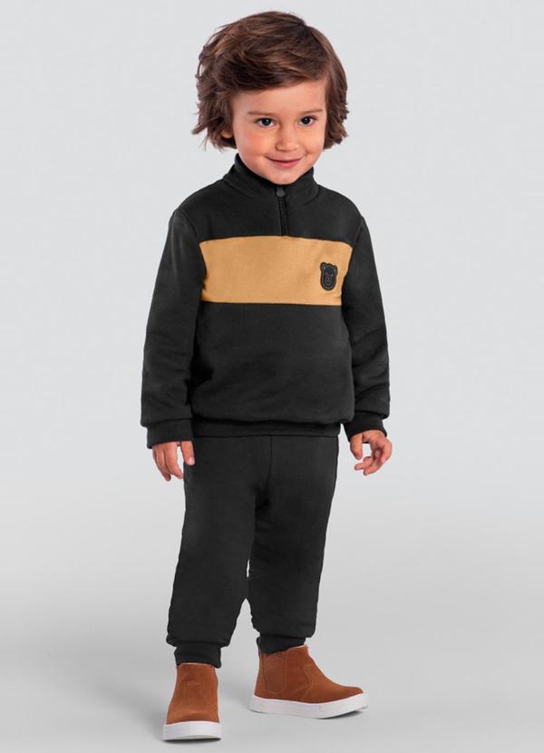 Brandili - Conjunto Infantil Menino com UrsinhoCinza