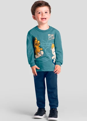 Brandili - Conjunto Infantil Menino de Animais Azul - BRANDILI