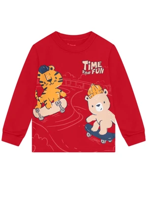 Brandili - Conjunto Infantil Menino de Animais Bordô - BRANDILI
