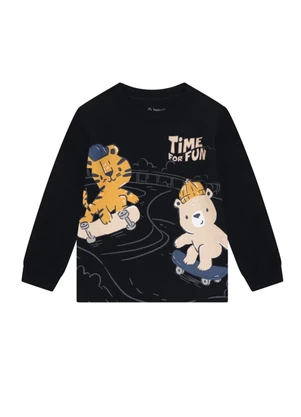 Brandili - Conjunto Infantil Menino de Animais Preto - BRANDILI