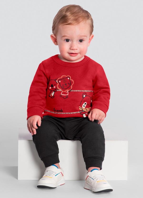 Brandili - Conjunto Infantil Menino de BichinhosBordô