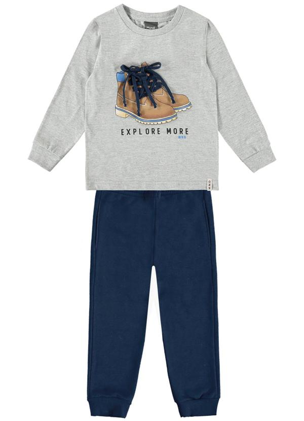 Brandili Mundi - Conjunto Infantil Menino de Bota Cinza
