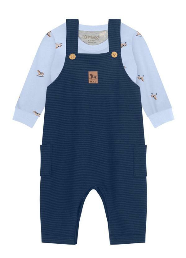 Mundi - Conjunto Infantil Menino de Cavalinho Azul