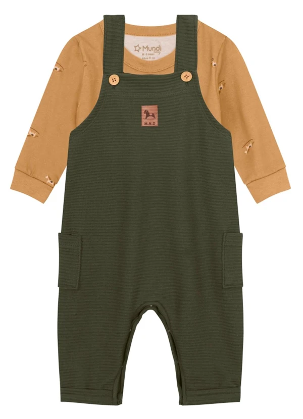 Brandili Mundi - Conjunto Infantil Menino de Cavalinho Marrom 3