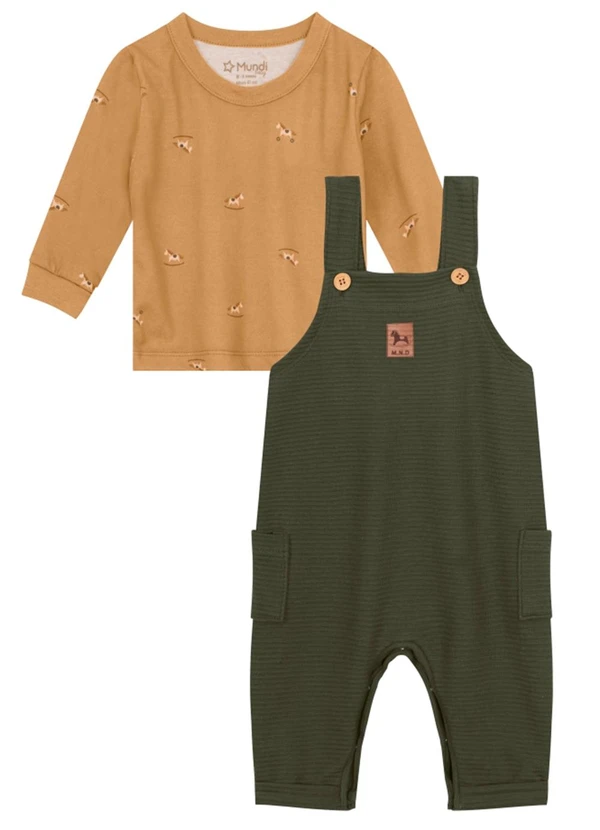 Brandili Mundi - Conjunto Infantil Menino de Cavalinho Marrom 4