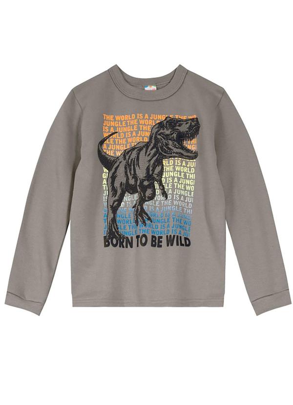 Brandili - Conjunto Infantil Menino de Dinossauro Cinza 2