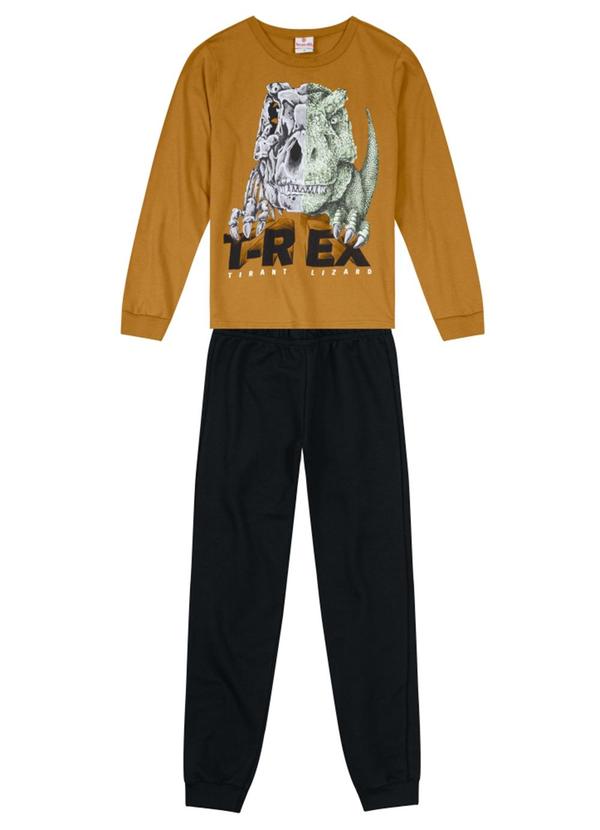 Brandili - Conjunto Infantil Menino de Dinossauro Marrom
