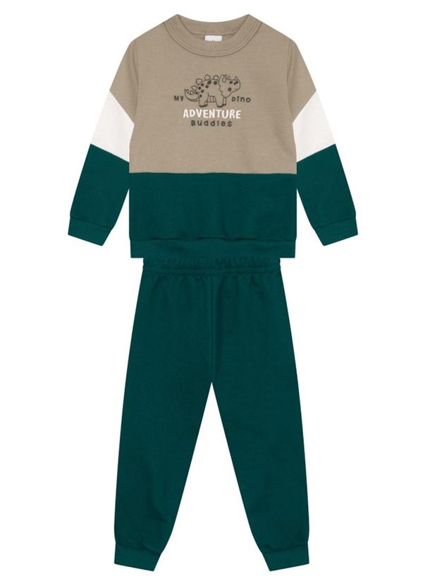 Brandili - Conjunto Infantil Menino de Dinossauro Marrom