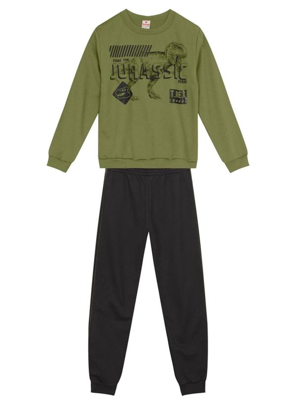 Brandili - Conjunto Infantil Menino de DinossauroVerde