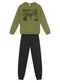 Brandili - Conjunto Infantil Menino de DinossauroMarrom - variação: Verde