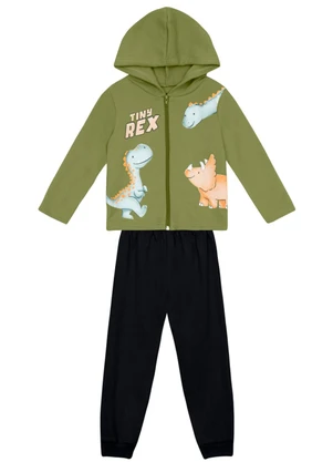 Brandili - Conjunto Infantil Menino de Dinossauro Verde - BRANDILI