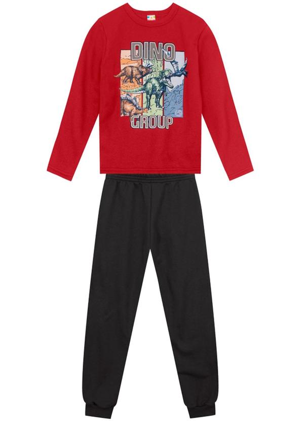 Brandili - Conjunto Infantil Menino de DinossaurosBordô