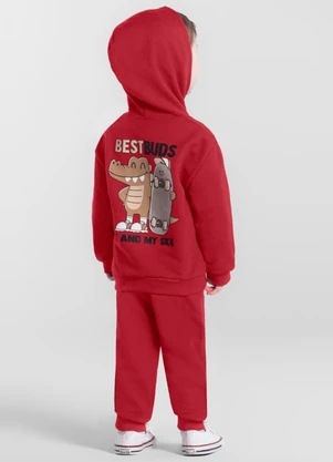 Brandili - Conjunto Infantil Menino de Jacaré Bordô - BRANDILI