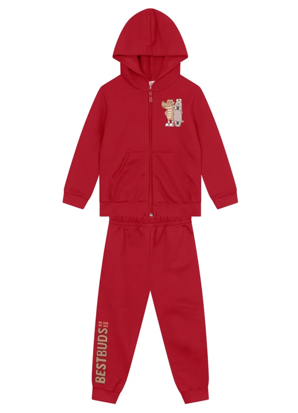 Brandili - Conjunto Infantil Menino de Jacaré Bordô 3