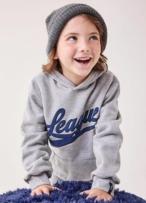 Bimbi - Conjunto Infantil Menino de Moletom League Cinza - BIMBI